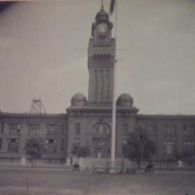 Reviewing stand and main tower