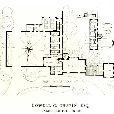 Architectural plan of Lowell Chapin residence