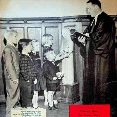 Newspaper clipping about children hearing the Easter story