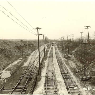 View west from Green Bay Road "L" Bridge