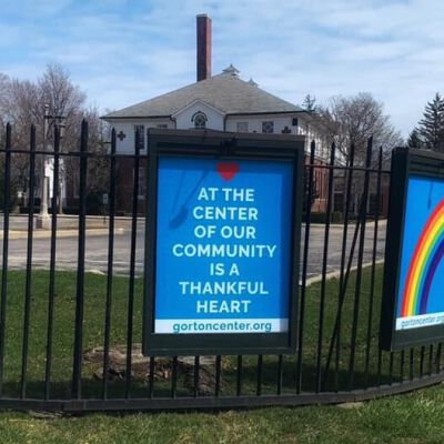 "At the Center of our community" Gorton Community Center signs