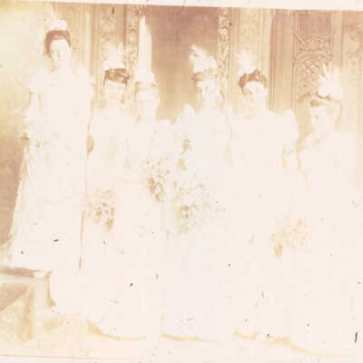 Young women in fancy dress