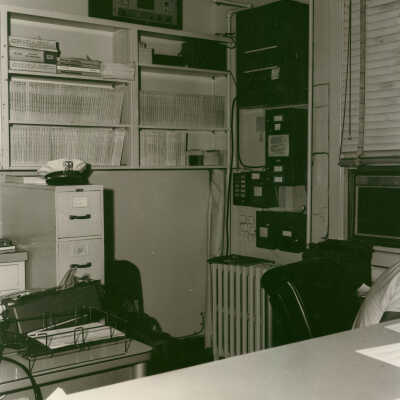 Police department office interior