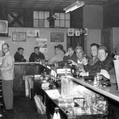 Men at Fitzgerald's Cigar Store