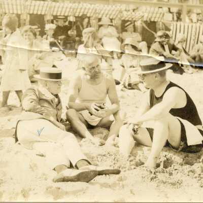 men at beach