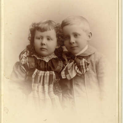 Unidentified boy and girl