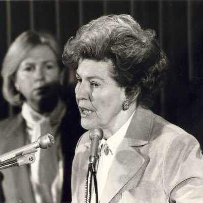 Virginia Fiester Frederick speaking