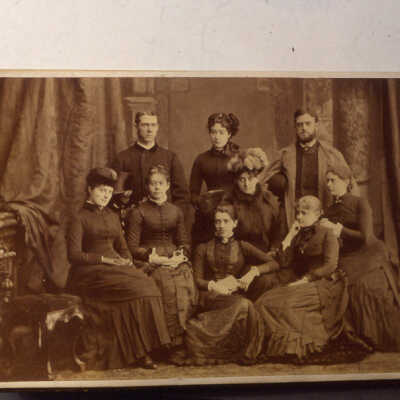 Group of seven women and two men