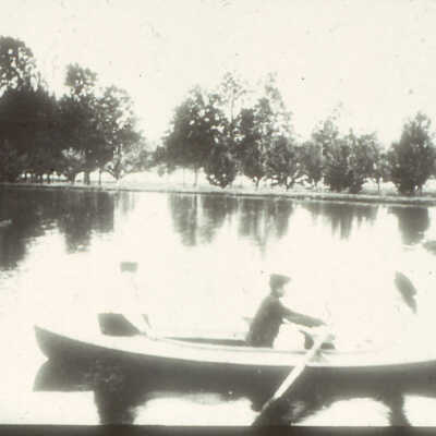 Rowboat on the pond