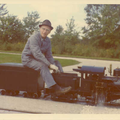 Stanely Wells Collection of Donnelly's Trains at his farm