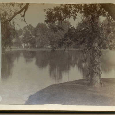 View across pond