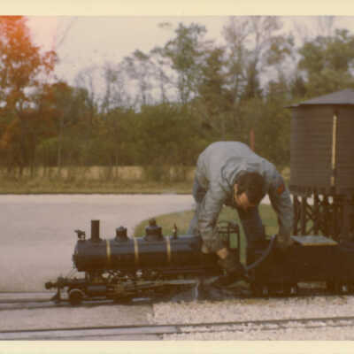 Stanely Wells Collection of Donnelly's Trains at his farm