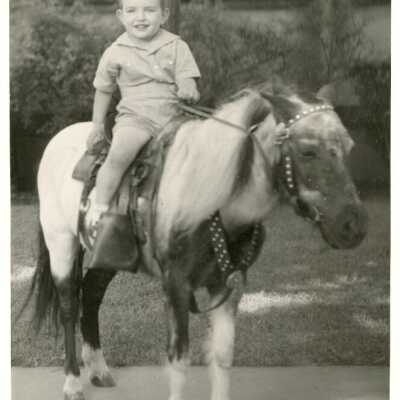 David O'Neill on a pony