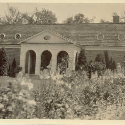 Fairlawn flower garden and garage