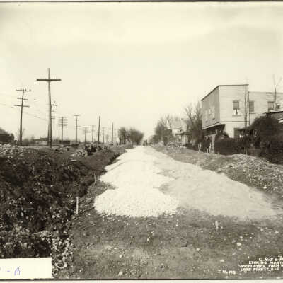 looking north on McKinley Road from Wisconsin Avenue
