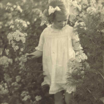 Girl in garden
