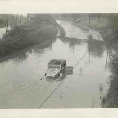 Photograph of the flooded Lake Bluff underpass