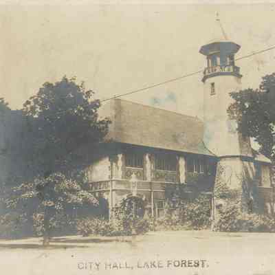 Lake Forest City Hall Postcard
