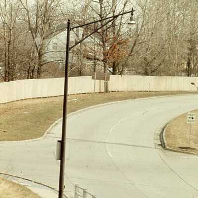 curve in road near Barat College