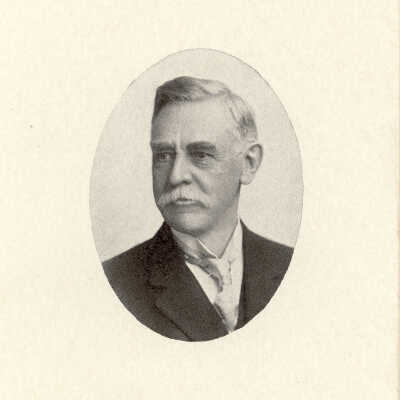 Portrait of older gentleman with mustache, Harvey Family, Lake Bluff