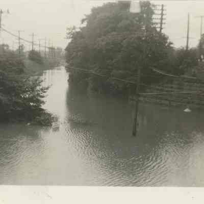 Photograph of the flooded Lake Bluff underpass