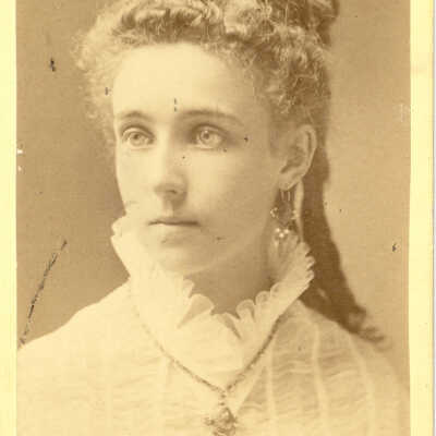 Photo of young girl in profile, Harvey family member