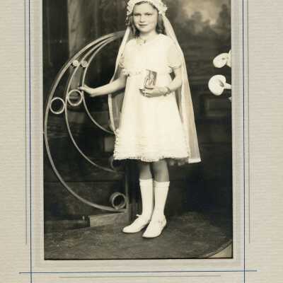 Unidentified girl in communion dress