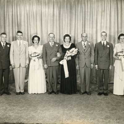 Wedding party portrait - Earl and Mathilda Greene