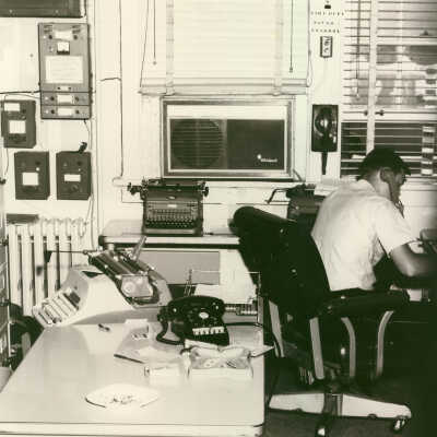 Police department office interior