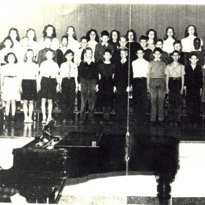 Students on stage