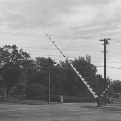 Lake Bluff Water Tower and Railroad Tracks:1945