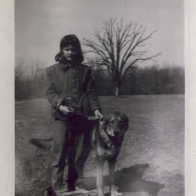 Penny Palmer with dog Rusty