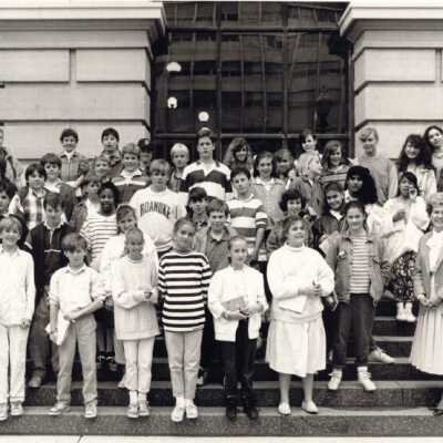 Schoolchildren visiting Springfield