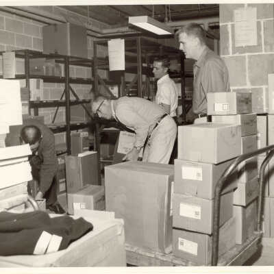 Rotary moving stores at Lake Forest Hospital