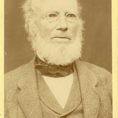 Photo of old man with beard and glasses, Harvey Family, Lake Bluff