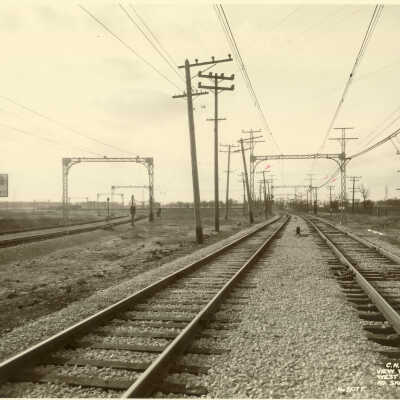 View west from west of Green Bay Road Skokie Line