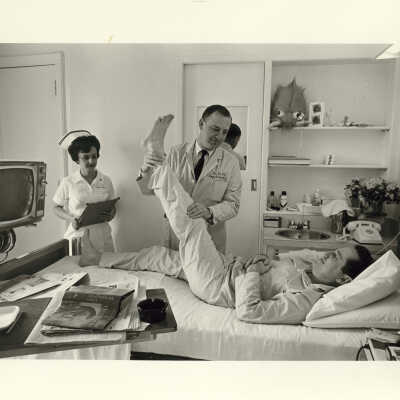 Dr. Apfelbach and Miss B. Koefel, RN with Patient