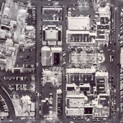 Aerial view of Lake Forest Business District