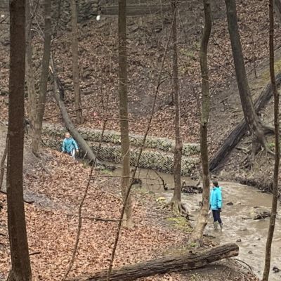 "Playing in the ravine"