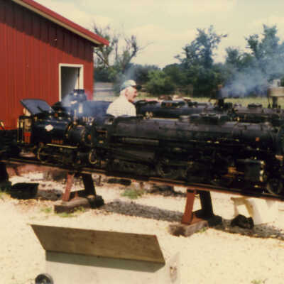 Stanely Wells Collection of Donnelly's Trains at his farm