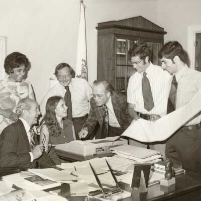Robert McClory with staff