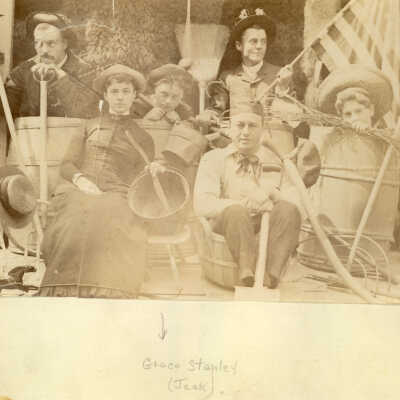 Group with farm implements