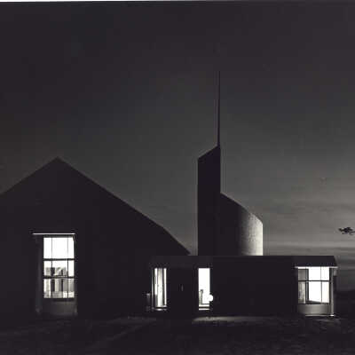 Chain of Lakes Covenant Church at night