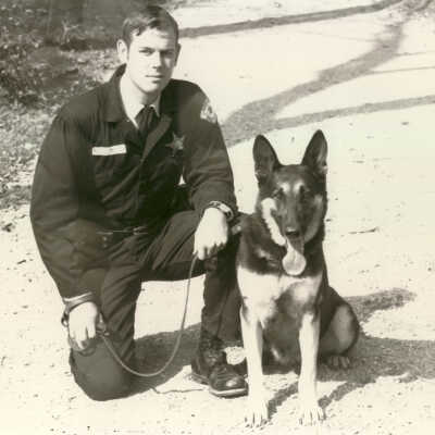 Police officer and police dog