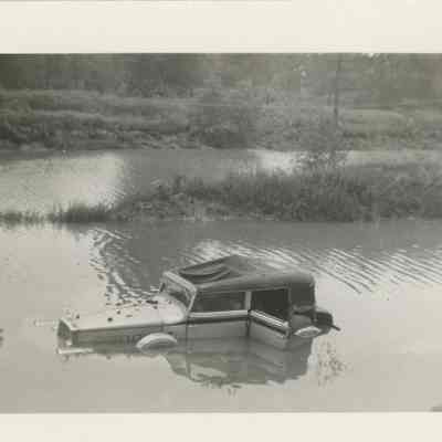 Photograph of the flooded Lake Bluff underpass