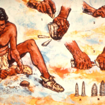 Indian chipping stones