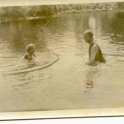 Robert McGann and Harriet Smart Swimming