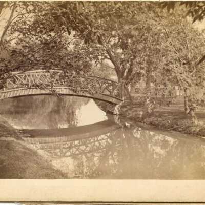 Walking bridge over stream