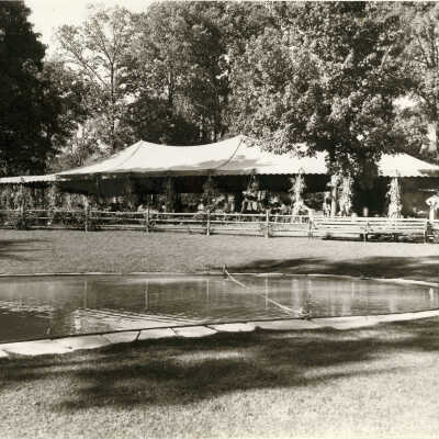 Knollwood Club lunch tent and pool