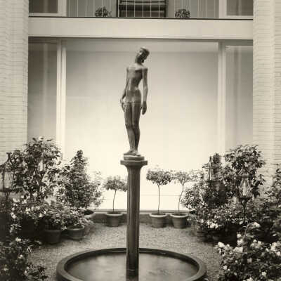 "Dancer," bronze statue